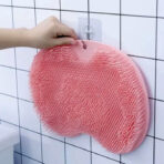 SILICONE BATH MASSAGE CUSHION WITH SUCTION CUP, SHOWER FOOT SCUBBER BRUSH FOOT BATH MAT SCRUBBER, ANTI-SLIP EXFOLIATING DEAD SKIN MASSAGE PAD LAZY WASH FEET BATHROOM MAT - Image 2