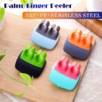 Hand Palm Peeler Fruit Hand Vegetable Peeler Potato with Rubber Finger Grip Kitchen Cooking Tool Cucumber - Image 3