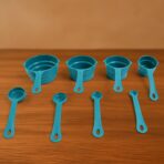 8-Piece Measuring Spoons and Cups Set Accurate Kitchen Tools for Cooking Baking (Plastic, Stackable) - Image 4