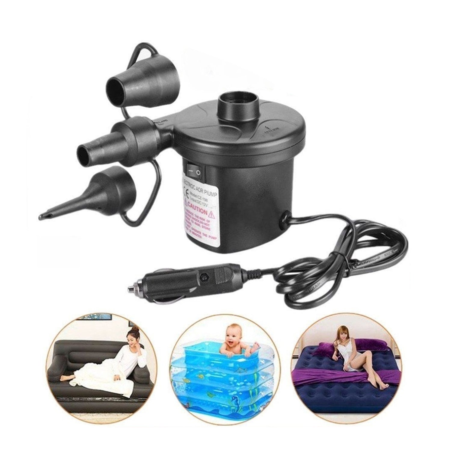 04_14cf3f5b-c0bd-4bda-b02a-497505447202.jpg Multi-Purpose Electric Air Pump Without Valve Adaptors for Quickly Inflates/Deflates Sofa, Bed, Swimming Pool Tubes, Toys, Air Bags - Image 1