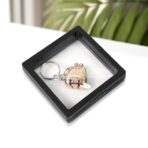 Nail Clipper Keychain Set with 3D Floating Frame Display Case | Portable Finger Nail Cutter & Novelty Keyring Gift (1 Set) - Image 2