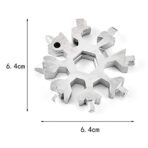 Durable & Portable 18 in 1 Snowflake Multi-Tool, Snowflake Bottle Opener Flat Phillips Screwdriver Kit Wrench - Image 5