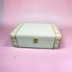 Jewelry Box Organizer for Women ?Luxury  Storage Box , Lockable Display Case for Rings, Necklaces, Watches & Accessories Availabel in Black, Red,Pink,Golde ,White (White) - Image 5