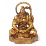 Resin Hanuman Ji Idol for Car Dashboard, Home & Office Desk - Bajrang Bali Murti for Protection from Negative Energy, Good Luck, Success and Prosperity (Black),