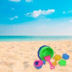 Beach Sand Castle Toy Set for Kids PCS Summer Beach Toys with Bucket, Molds Shovel Sandbox Outdoor Play Set for Toddlers Children - Image 2