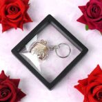 Nail Clipper Keychain Set with 3D Floating Frame Display Case | Portable Finger Nail Cutter & Novelty Keyring Gift (1 Set) - Image 3