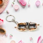 Nail Clipper Keychain Set with 3D Floating Frame Display Case | Portable Finger Nail Cutter & Novelty Keyring Gift (1 Set) - Image 5