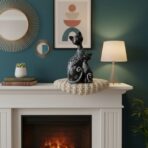 Black & White Cat Family Statue Set (Set of 3) - Decorative Resin Figurines for Home, Living Room, or Mantelpiece Decor - Image 7